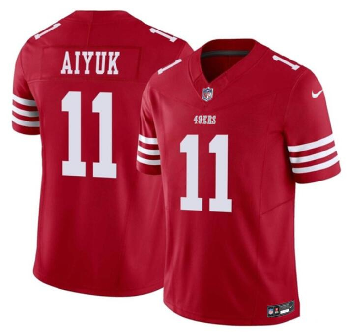 Youth San Francisco 49ers #11 Brandon Aiyuk Red 2023 F.U.S.E. Vapor Limited Stitched Football Jersey